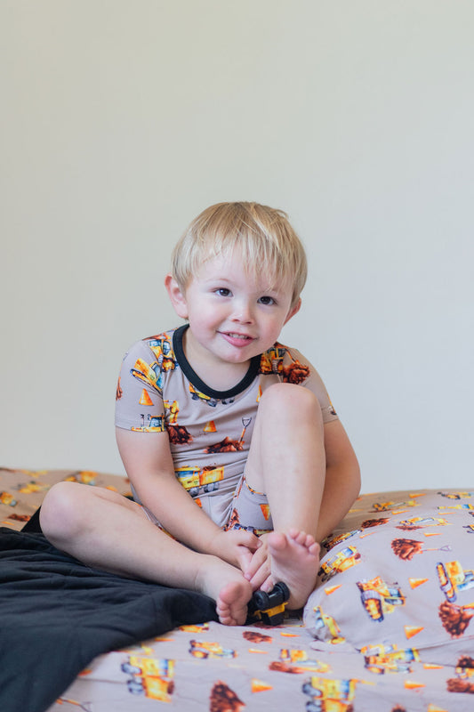 DDB Construction Short Sleeve and Shorts Pajama Set