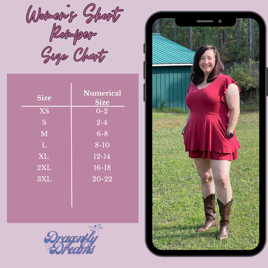 Amethyst Women's Skort Romper