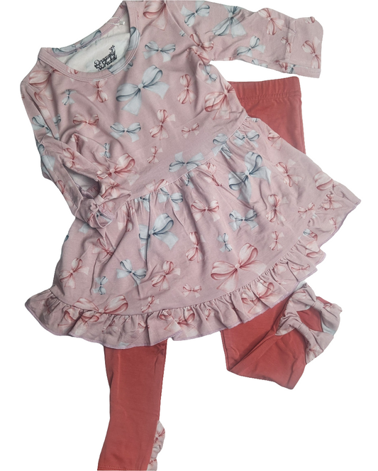 Tied With Grace 2 piece Peplum and Legging Set