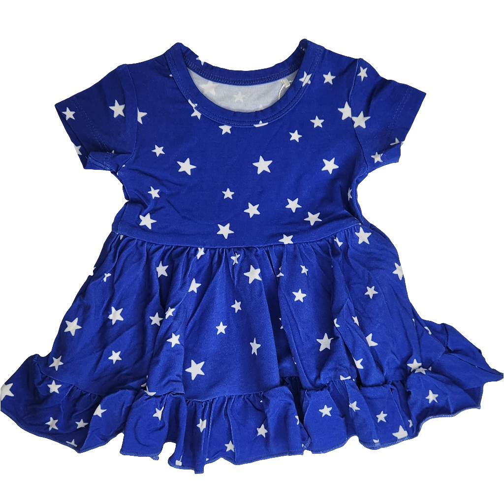 Oh My Stars Short Sleeve Twirl Dress with Bodysuit