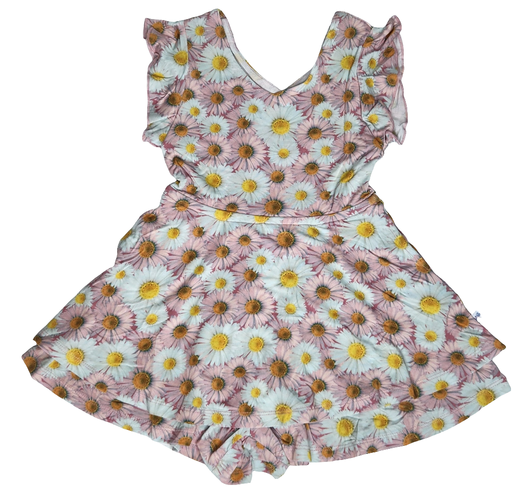 Daisy Blooms Skort Romper