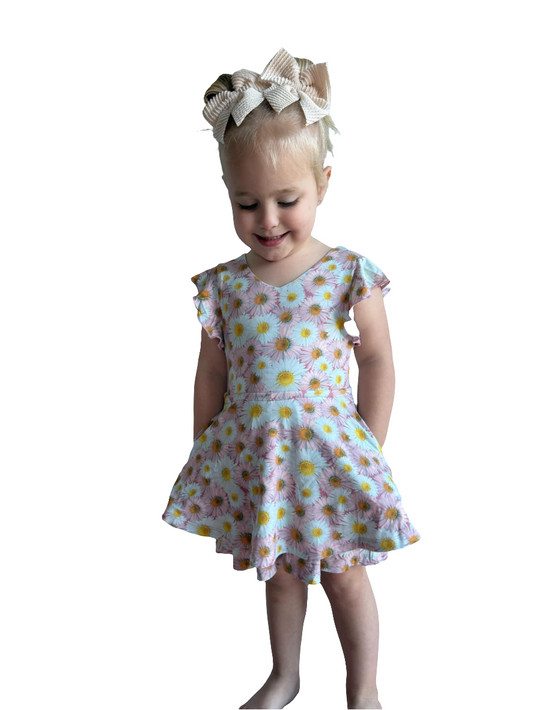 Daisy Blooms Skort Romper