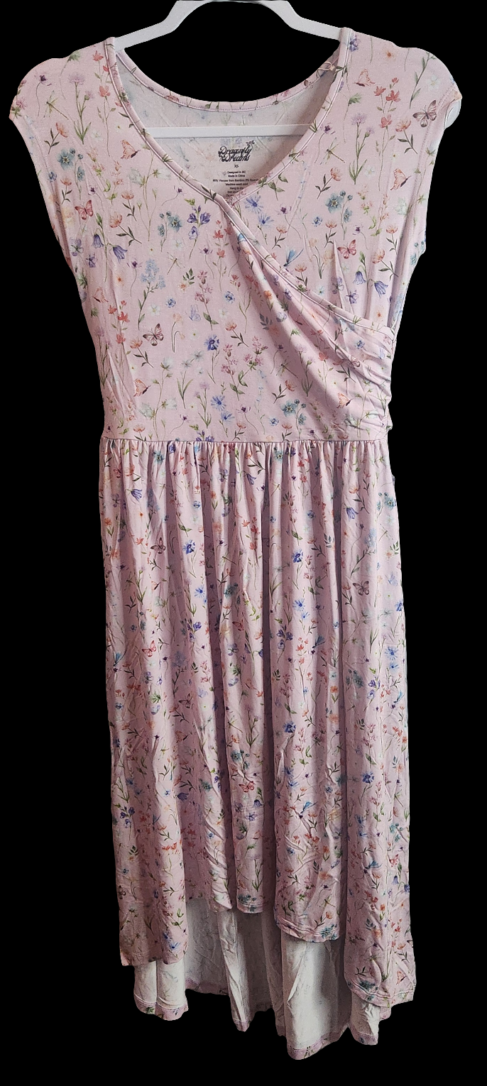 Wildflower Garden Cap Sleeve Women's Hi-Low Dress