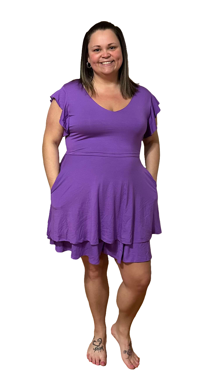 Amethyst Women's Skort Romper