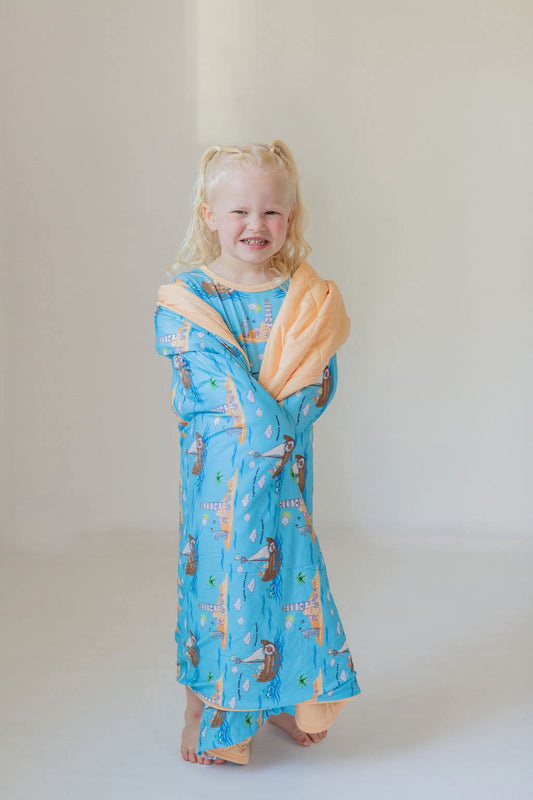 Sailing Together 2.5 Tog Quilted Blanket