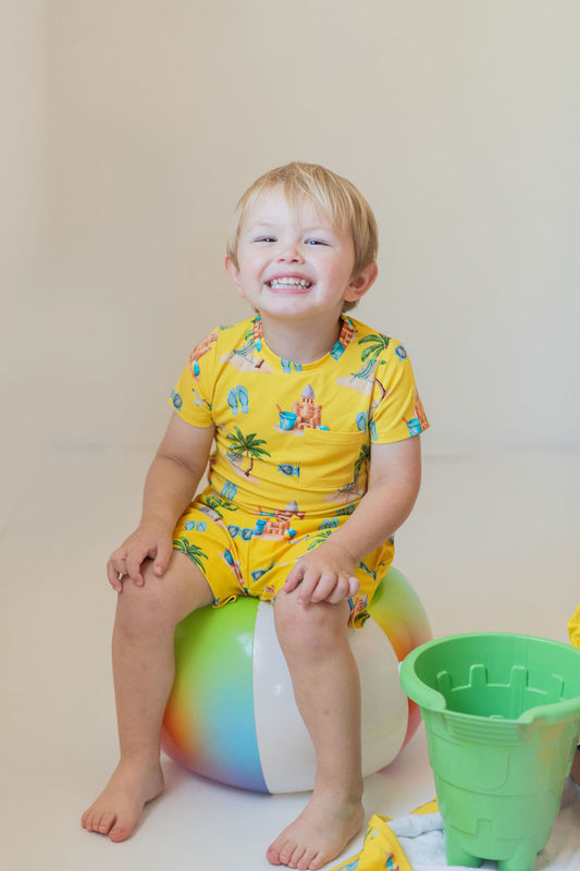 Seaside Gold Swim Trunks