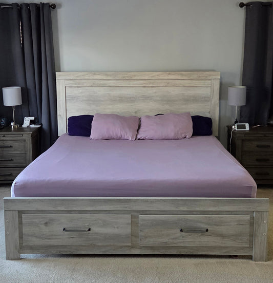 Dusty Purple Fitted Queen Sheet & Pillow Cases