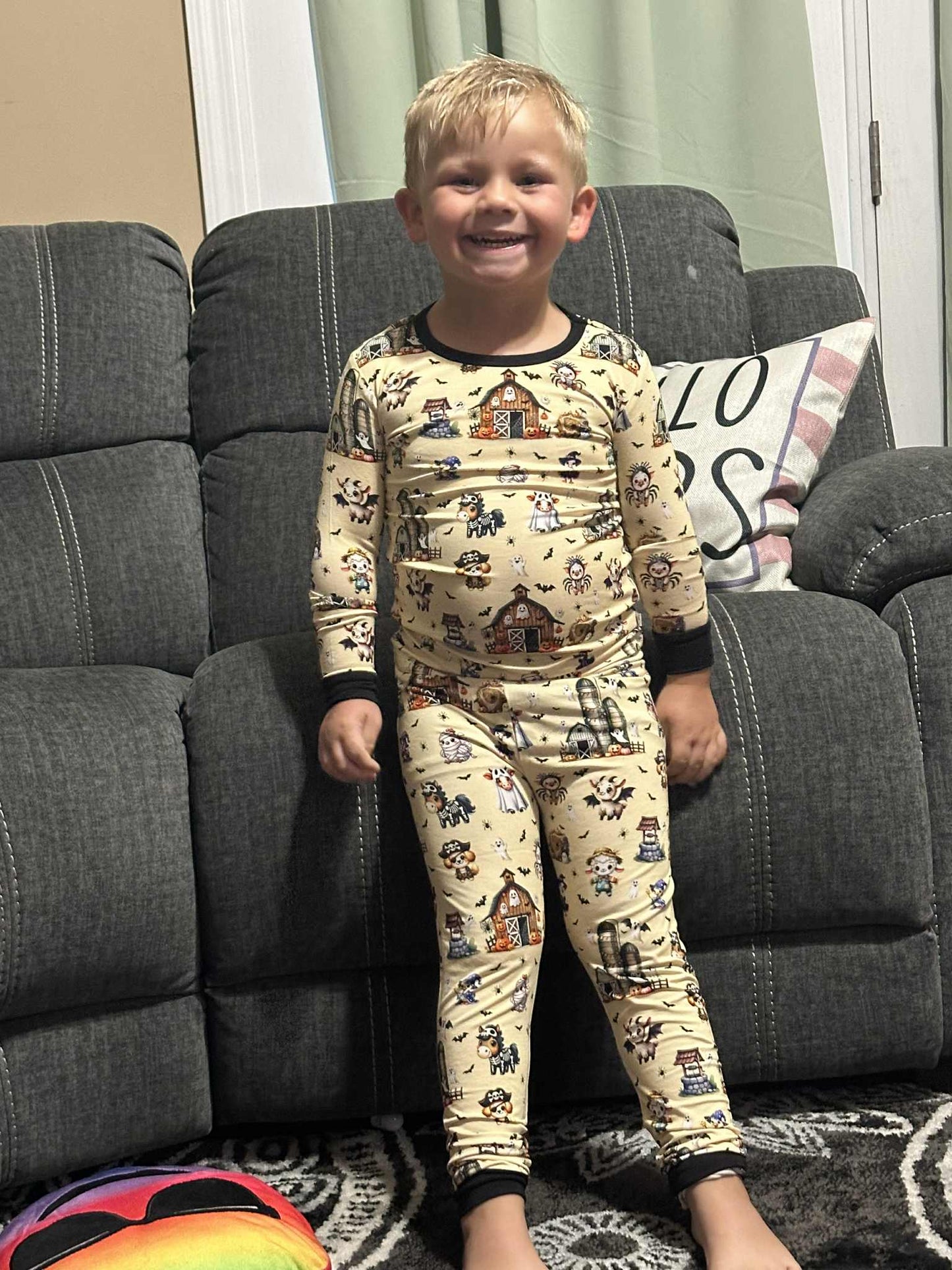 Boo At The Farm 2 Piece Pajama Set