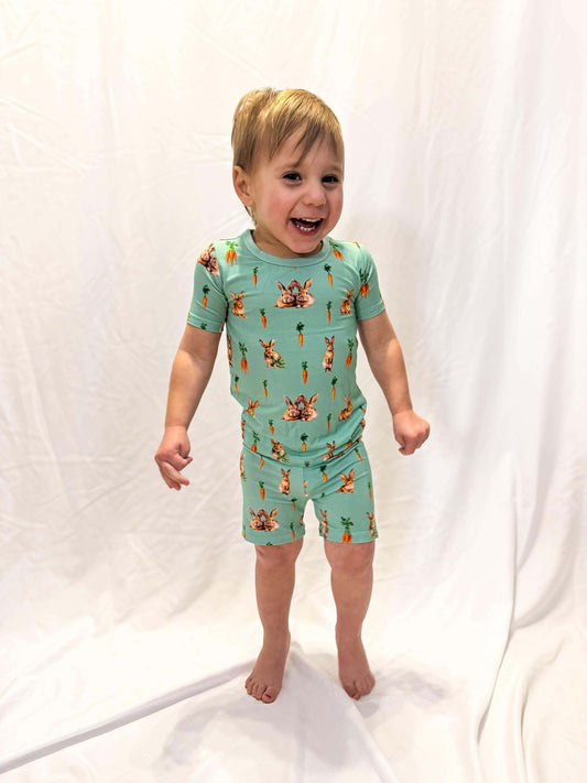 Bunny Tails and Carrot Trails 2 Piece Pajama Set