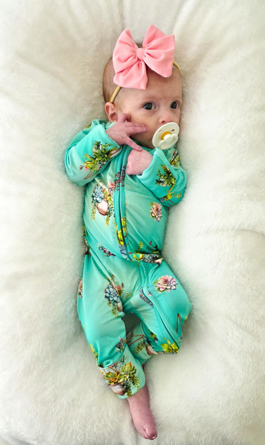 Succulent Cascade Convertible Zip-Up