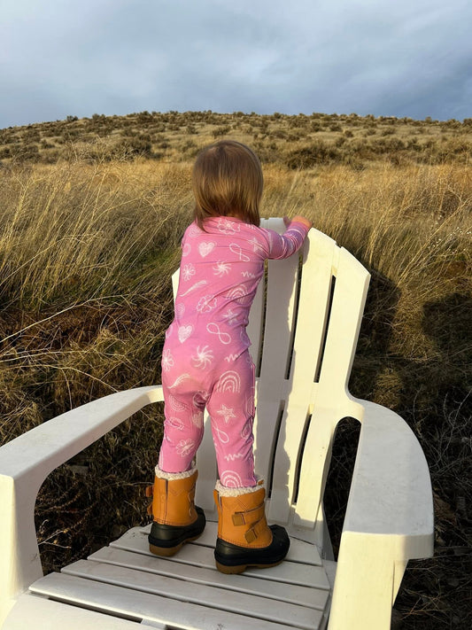 Blushing Doodles Convertible Zip-Up