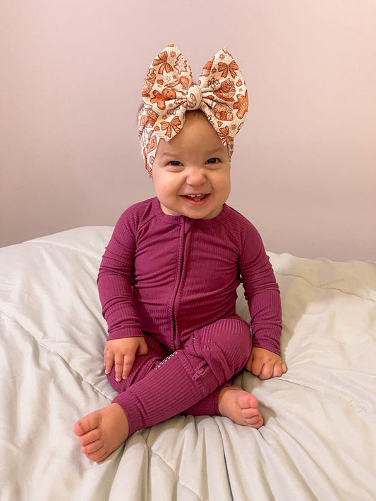 Mauve Ribbed Convertible Zip-Up