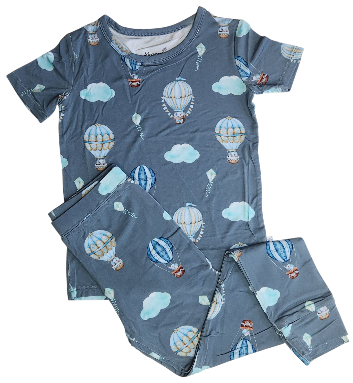 Trunks In The Clouds (Blue) 2 Piece Pajama Set