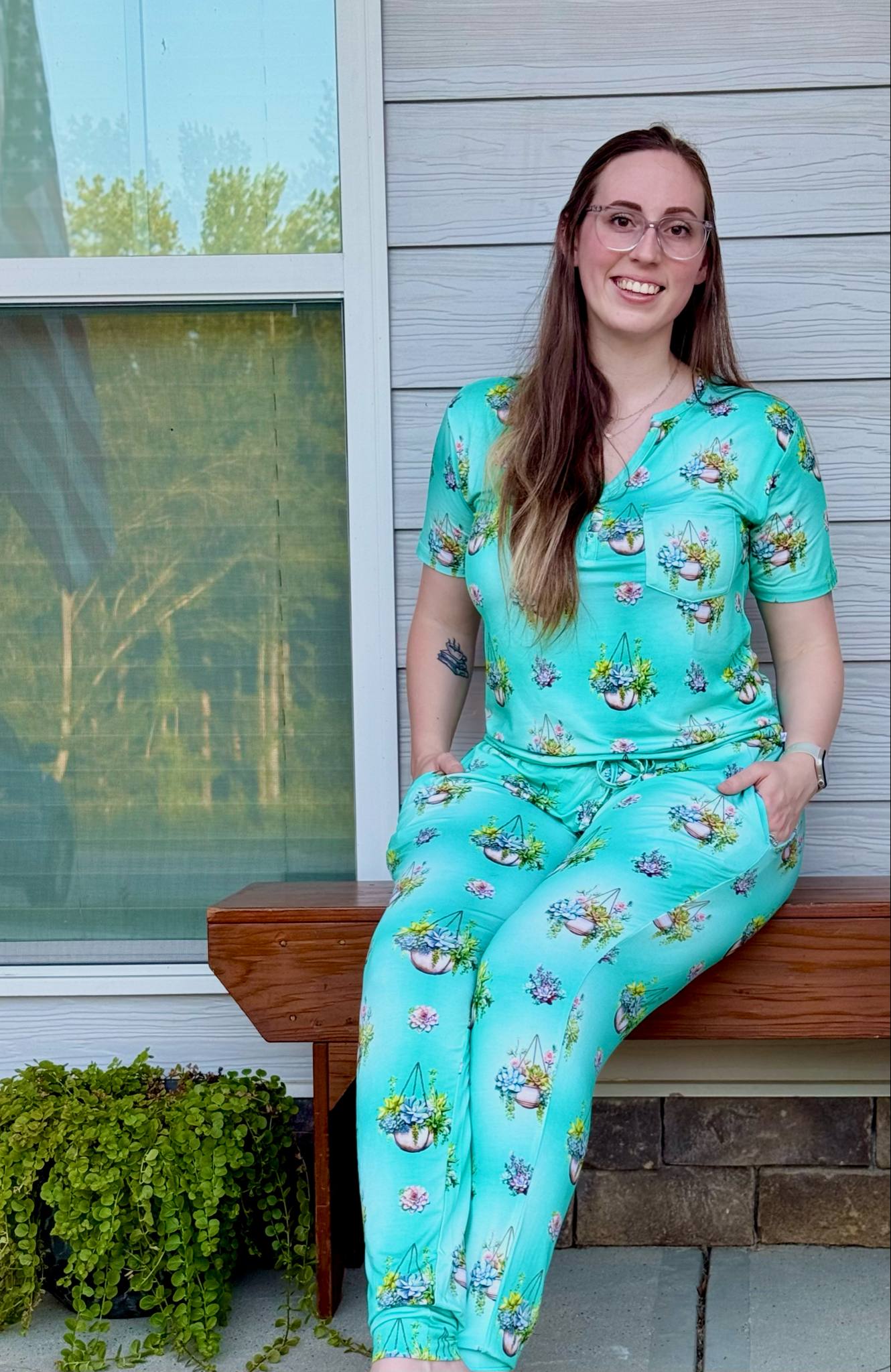Succulent Cascade Women's Pajamas