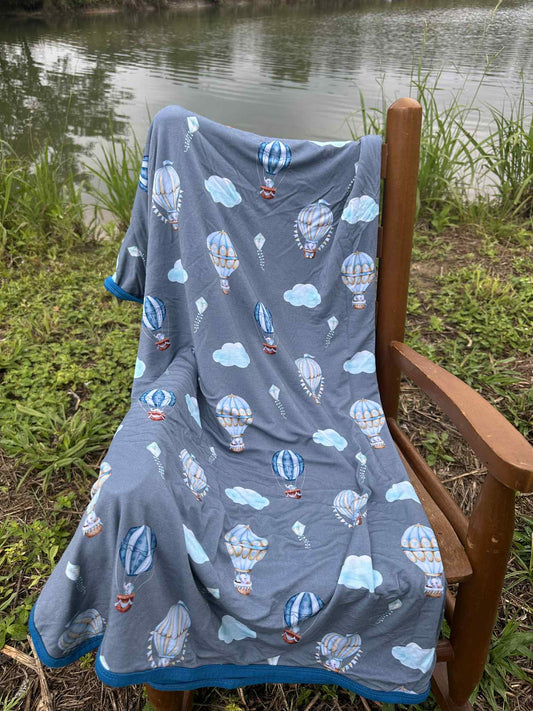 Trunks In the Cloud (Blue) 2 Layer Blanket