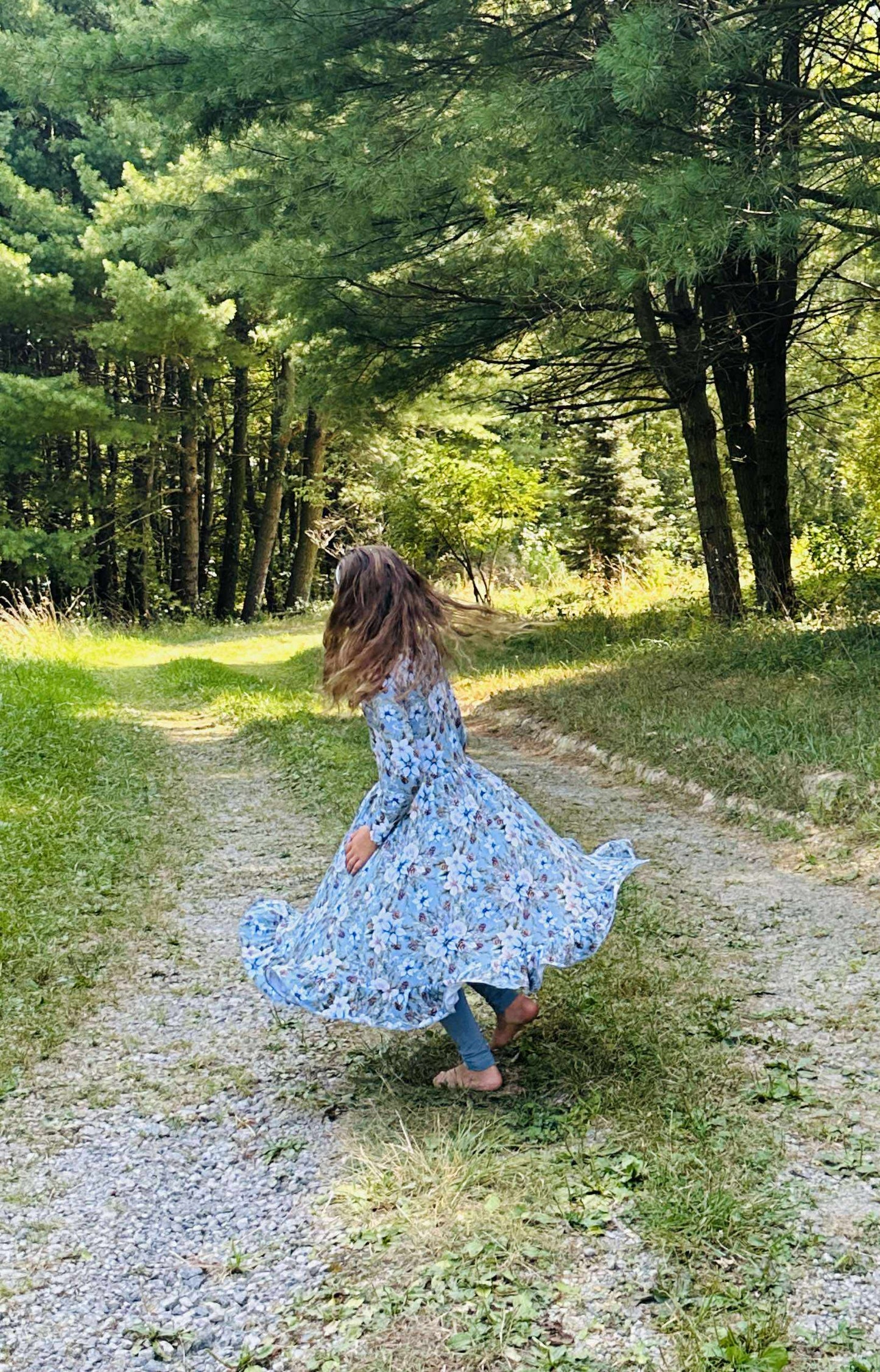 Winter Whimsy Twirl Dress with Pockets & leggings set