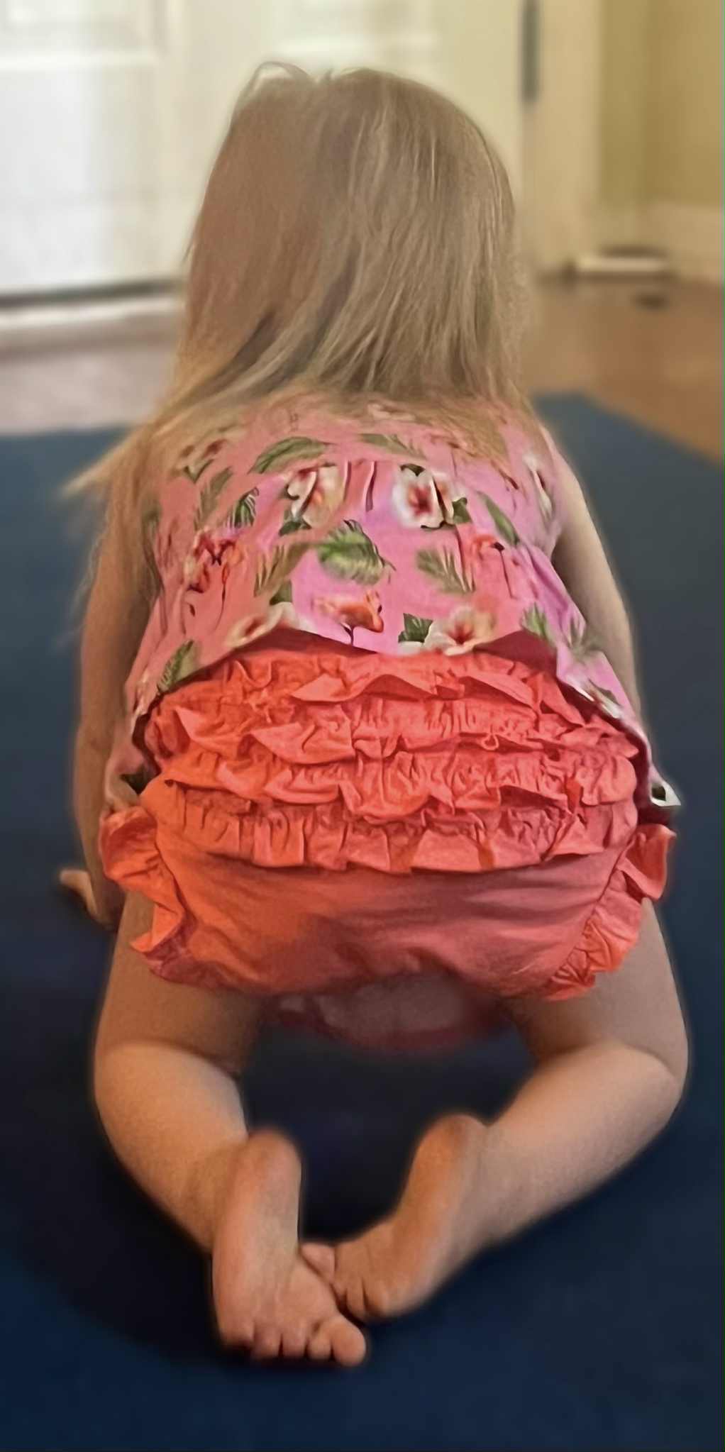 Flamingo Tropic Peplum tank and Bummie Set