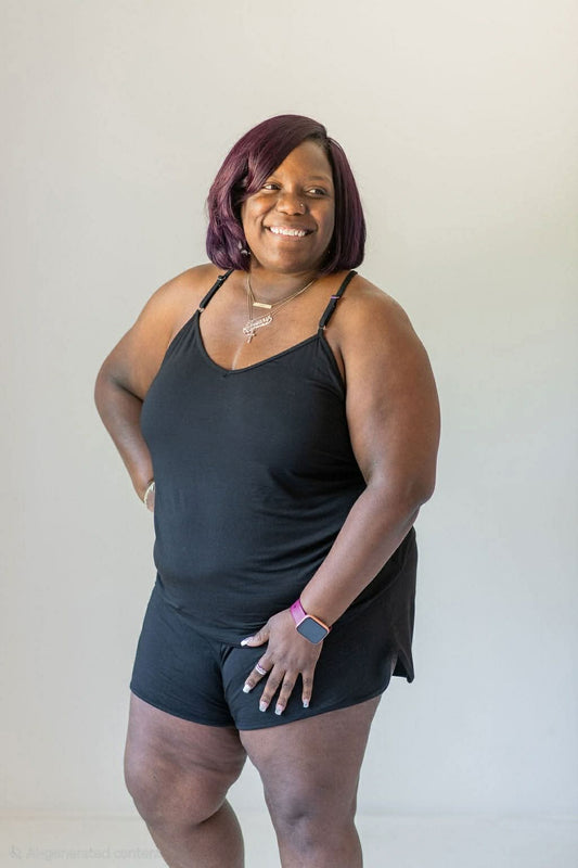 Luxe Noir Cami and Short Set