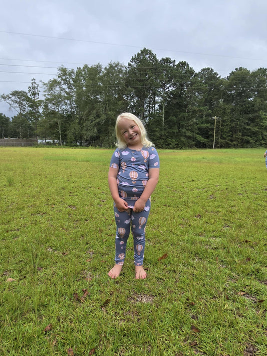 Trunks In The Clouds (Pink) 2 Piece Pajama Set