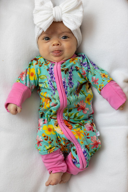 Buzzing Blooms Convertible Zip-Up