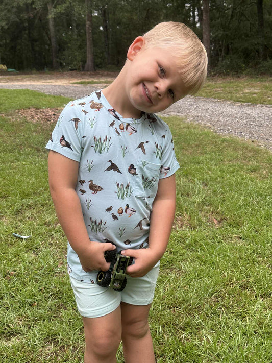 We Flock Together Pocket T-Shirt and Short Set