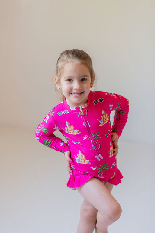 Seaside Pink Rash Guard