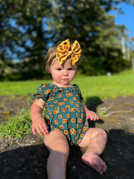 Sunflower Field Bubble Romper