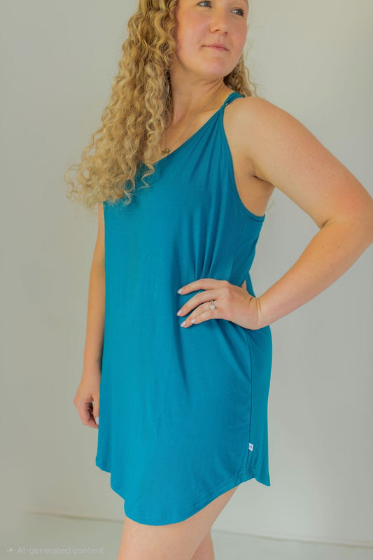 Obsidian Blue Racerback Chemise