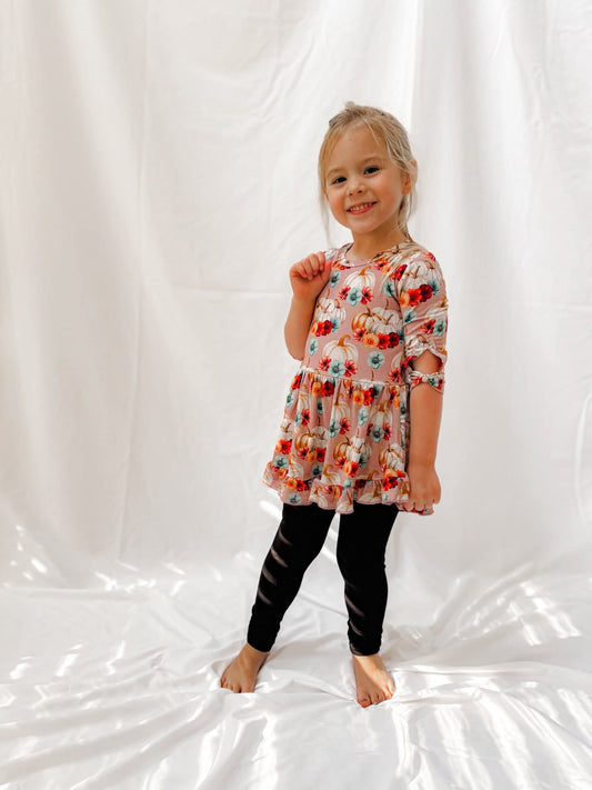 Blushing Harvest 2 piece Peplum and Legging Set