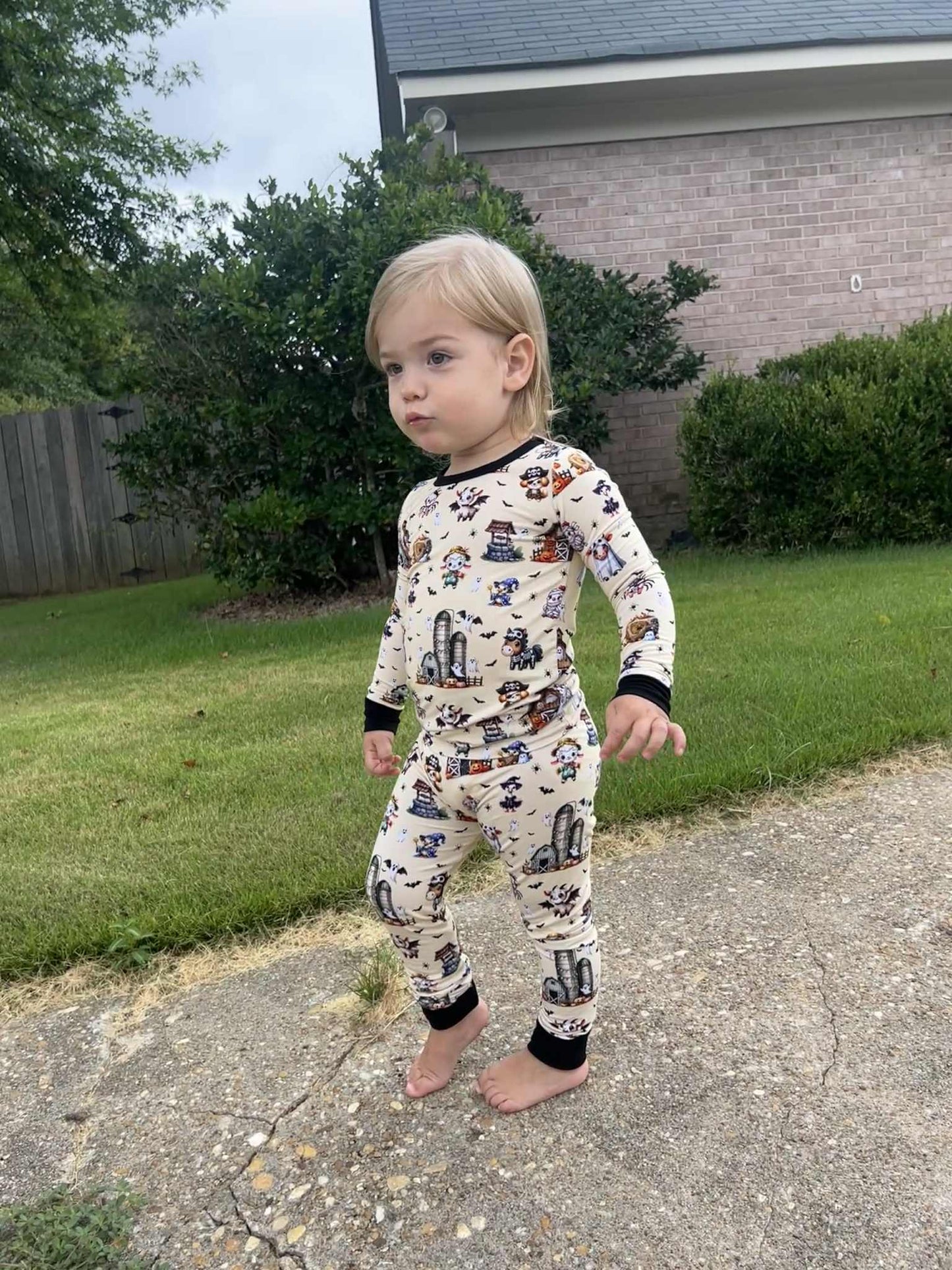 Boo At The Farm 2 Piece Pajama Set