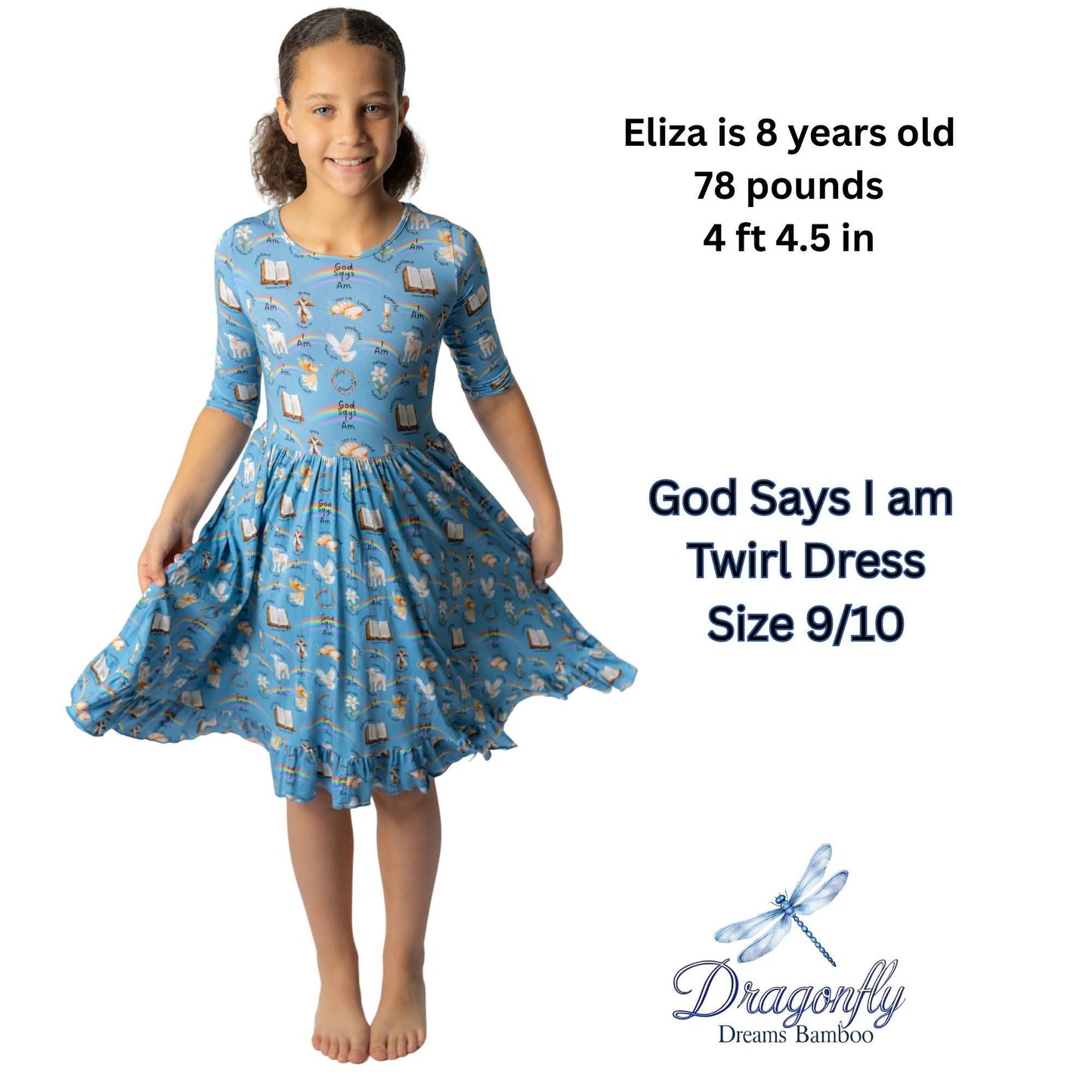 God Says I Am Twirl Dress with Pockets & Shorts Set