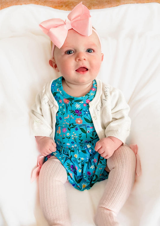 Wildflower Dreams 3/4 Sleeve Twirl Dress with Bodysuit