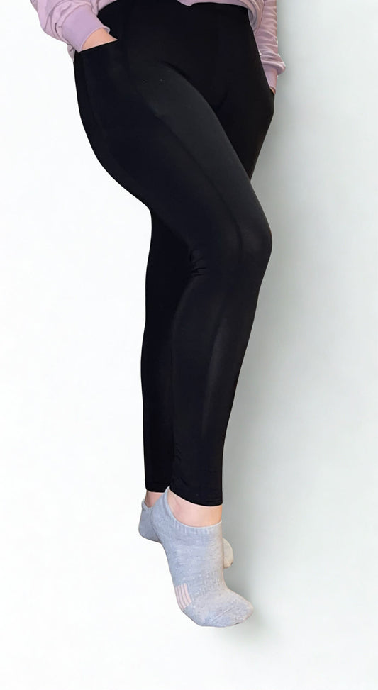 Luxe Noir Women's Leggings with Pockets