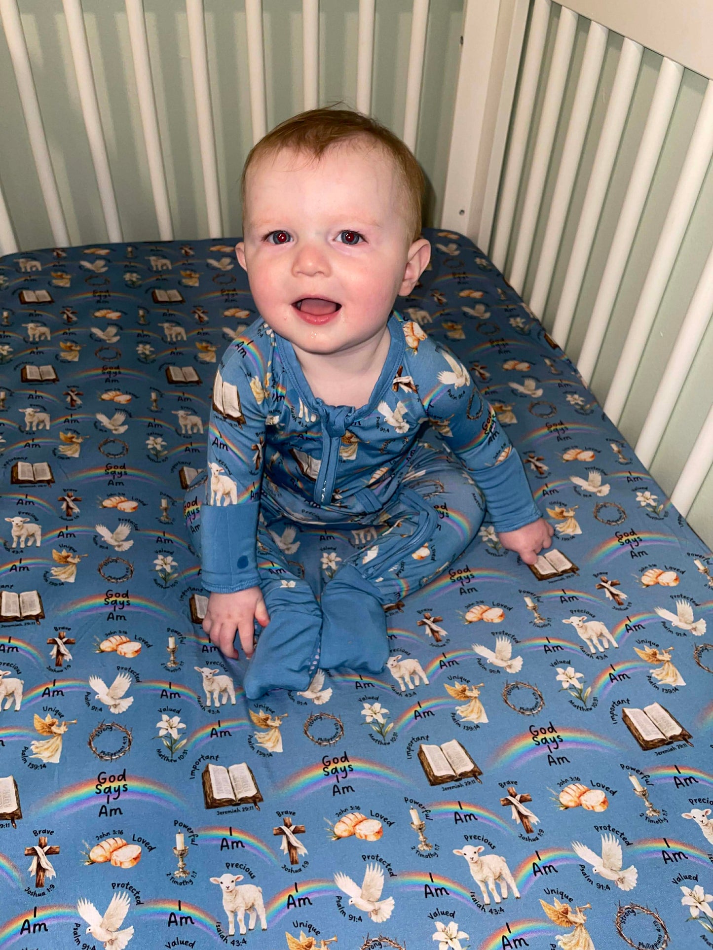 God Says I Am Mini Crib Sheet