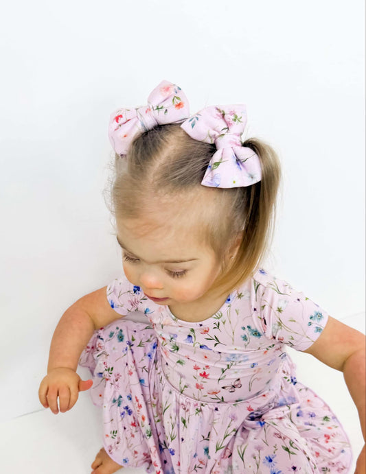 Wildflower Garden Piggie Bows