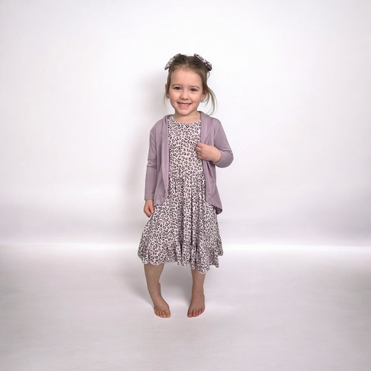 Dusty Purple Cascading Cardigan