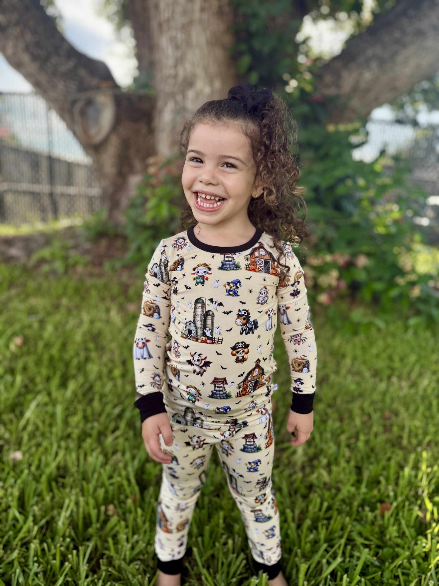 Boo At The Farm 2 Piece Pajama Set