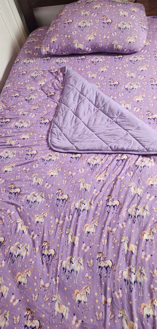 Unicorn Wishes Twin Sheet & Pillow Case