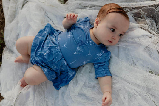 Serenity Lilies Puff Sleeve Sweetheart Twirl Dress with Bodysuit