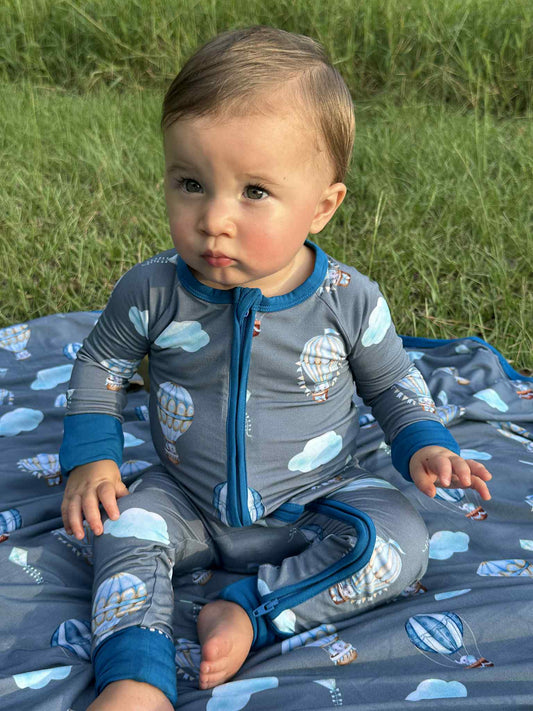 Trunks In The Clouds (Blue) Convertible Zip-Up