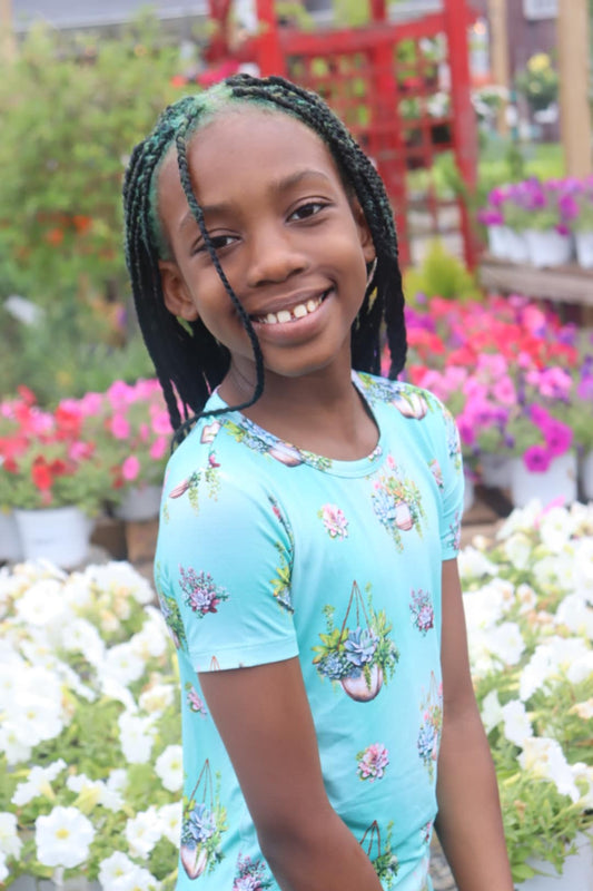 Succulent Cascade 2 Piece Pajama Set