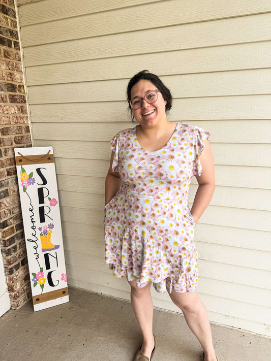 Daisy Blooms Women's Skort Romper