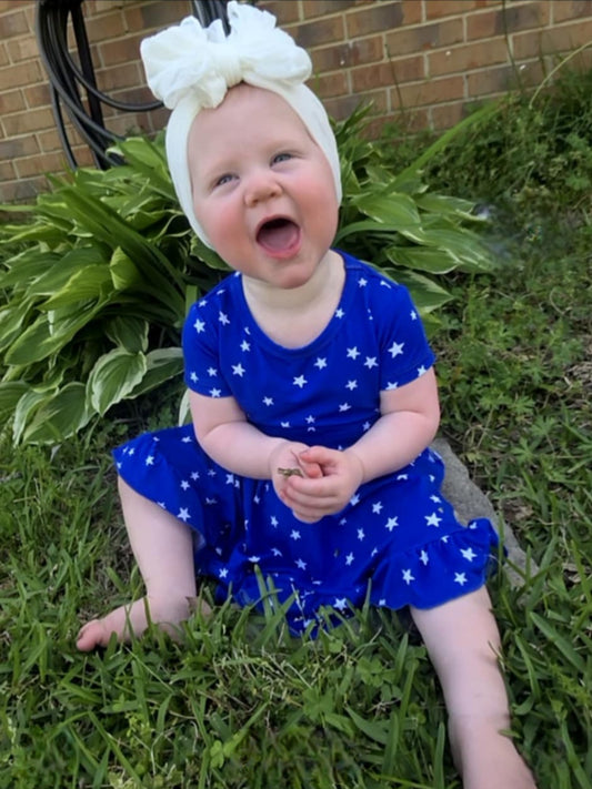 Oh My Stars Short Sleeve Twirl Dress with Bodysuit