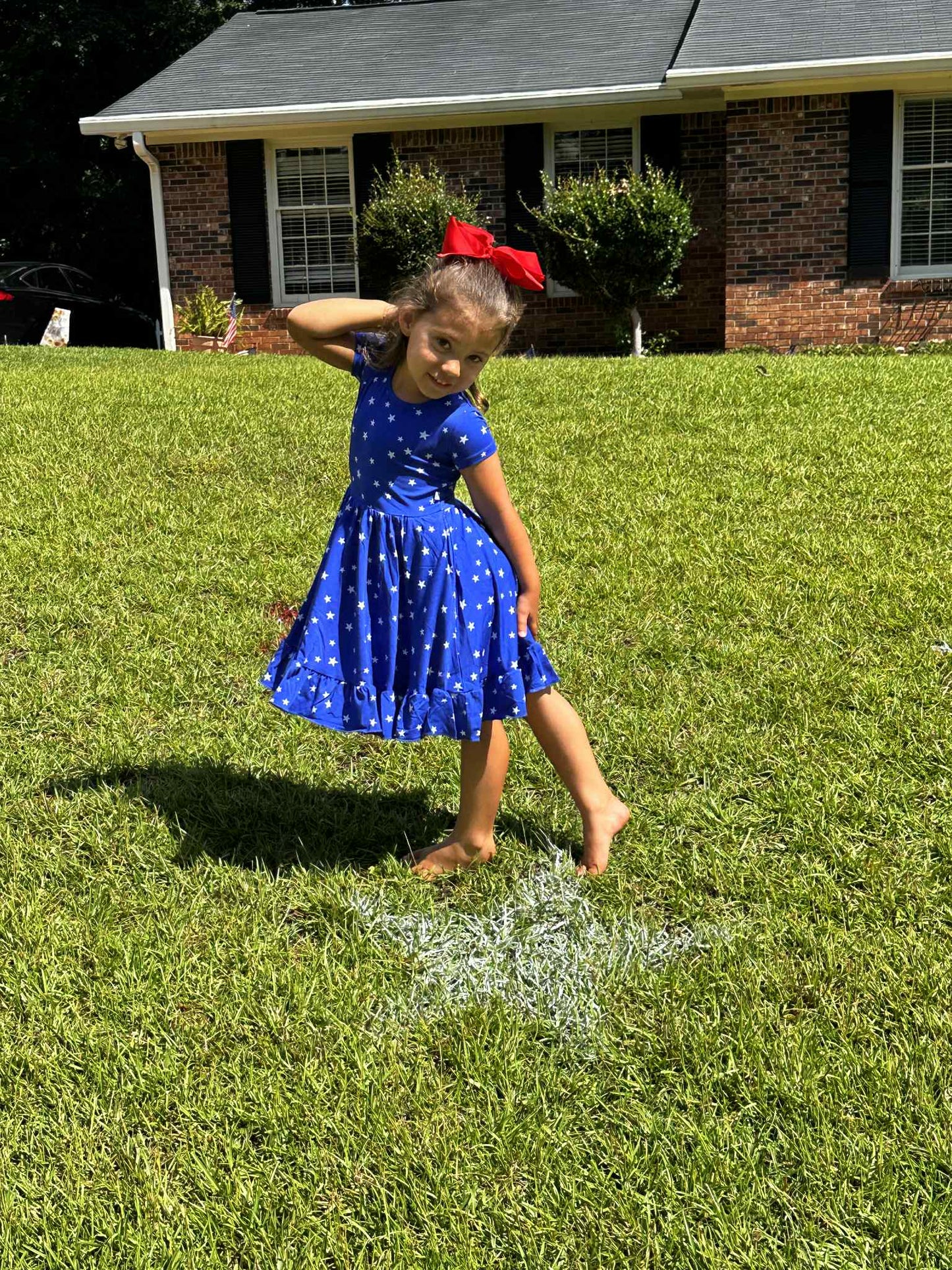 Oh My Stars Twirl Dress with Pockets & Shorts Set