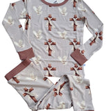 Redeemed Ribbed 2 Piece Long Sleeve and Pants Pajama Set