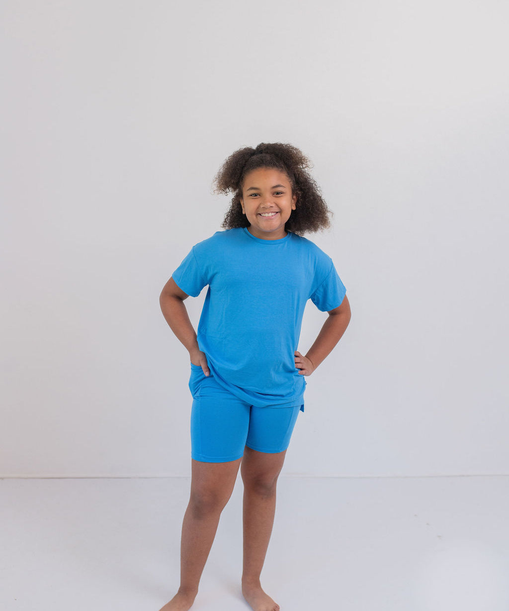 Enchanted Flurries Oversized Shirt and Biker Short 2 Piece Lounge Set