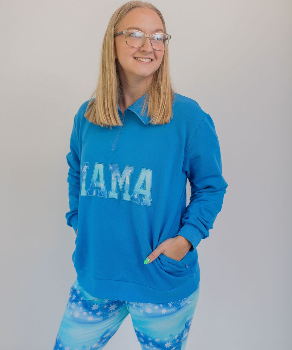 Enchanted Flurries MAMA Quarter Zip Pullover