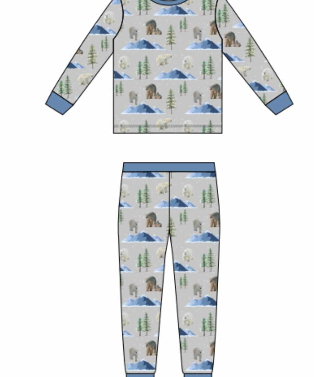 Beary Winter 2 Piece Pajama Set