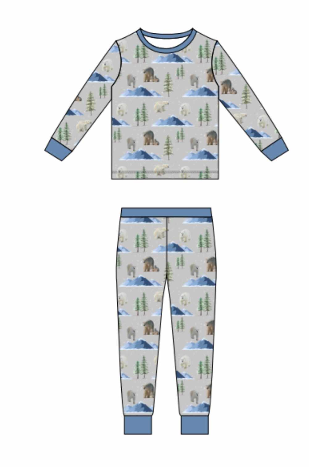 Beary Winter 2 Piece Pajama Set – Dragonfly Dreams Bamboo