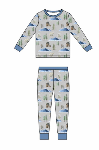 Beary Winter 2 Piece Pajama Set